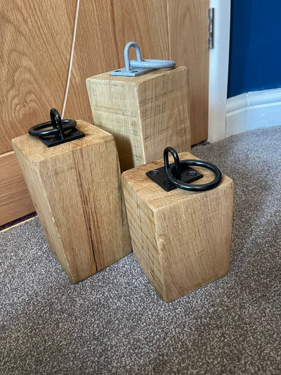 Unique & functional and a great gift idea. Our solid Oak Doorstops