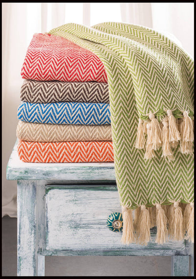 Chevron Soft Recycled Cotton Handloom Throw