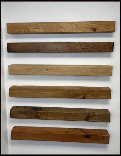 Handcrafted French Oak Fire Place Mantel Shelf - 95cm x 95cm - Range of Finishes Available