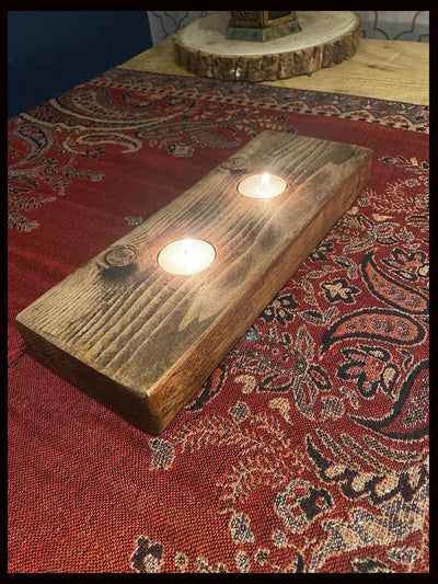 Handmade Rustic Tea Light Candle Holder