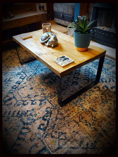 Handmade side table & Metal Legs