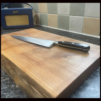 Live Waney Edge wooden chopping board - James Martin style