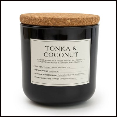 Medium Glass Jar with Cork Lid Tonka & Coconut