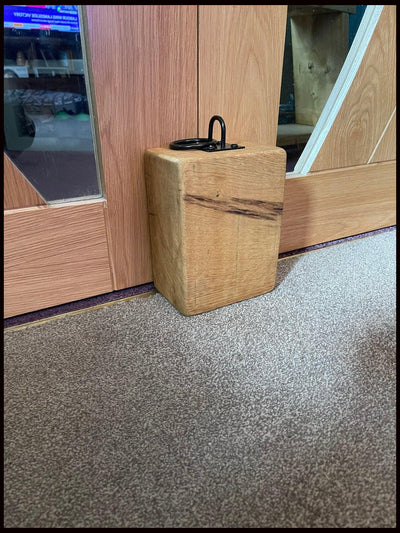 Reclaimed FSC Oak Door Stop - Handmade Rustic Chunky Design