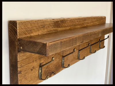 Reclaimed Scaffold Board Solid Wood Coat Rack