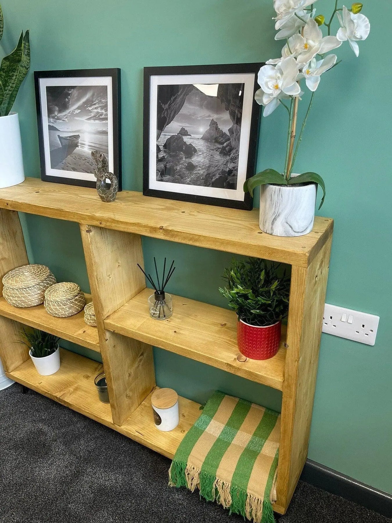 Solid Wood Bookcase Sideboard with Hairpin Legs – Urban Reclamation