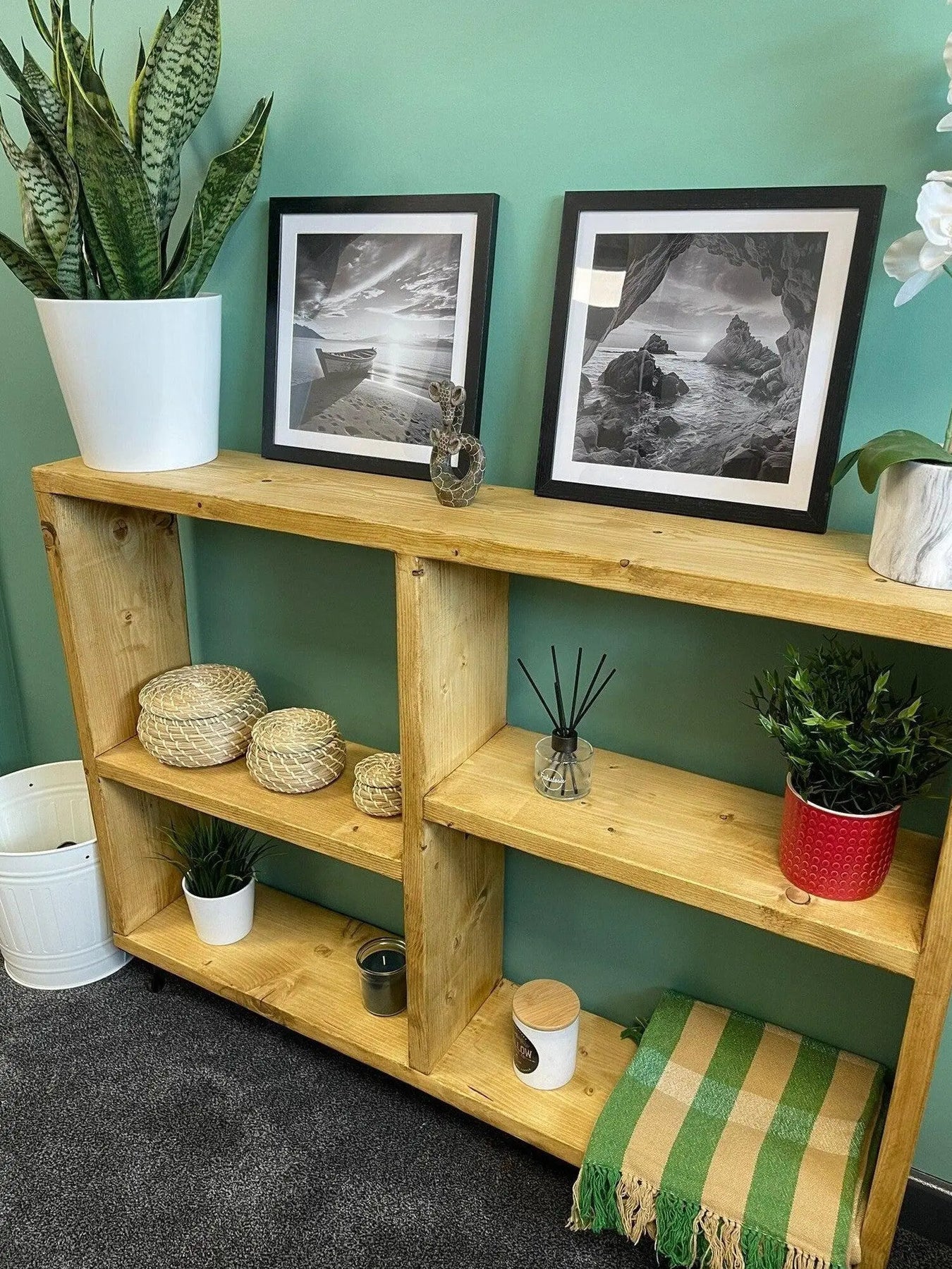 Solid Wood Bookcase Sideboard with Hairpin Legs – Urban Reclamation